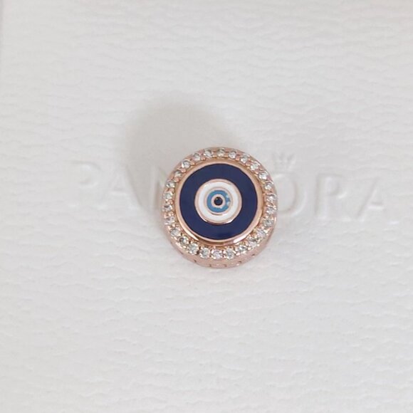 Pandora Evil Eye Double Sided Charm Exclusive Bead Rose Gold with box - Picture 5 of 5